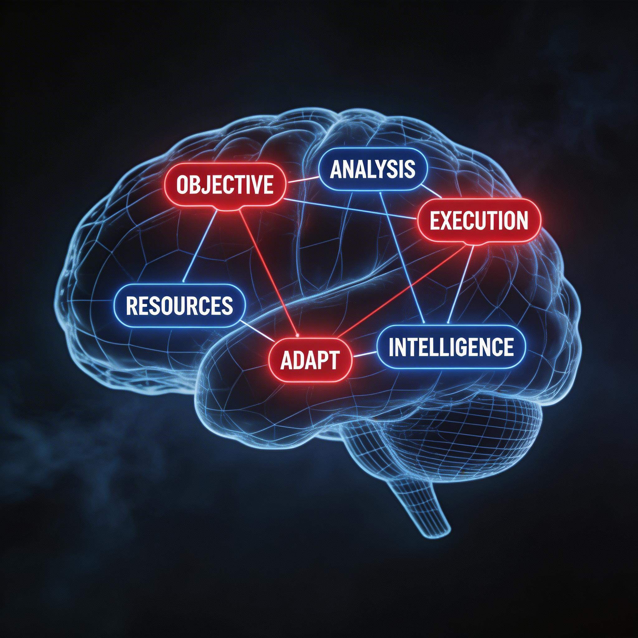 Cognitive strategy editorial artwork